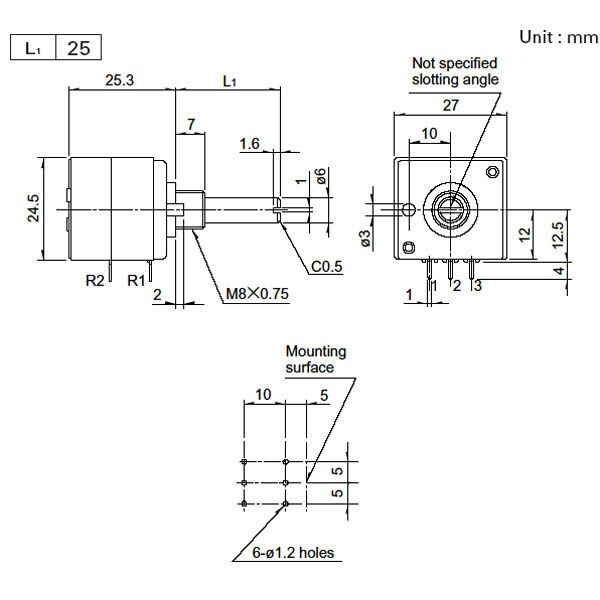 Parts Express ALPS 100KAX2 100K Ohm Audio Taper Stereo Potentiometer 6mm Shaft Parts Express ALPS 100KAX2 100K Ohm Audio Taper Stereo Potentiometer 6mm Shaft